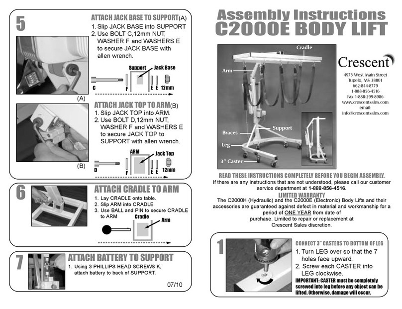 Crescent C2000E Assembly instructions