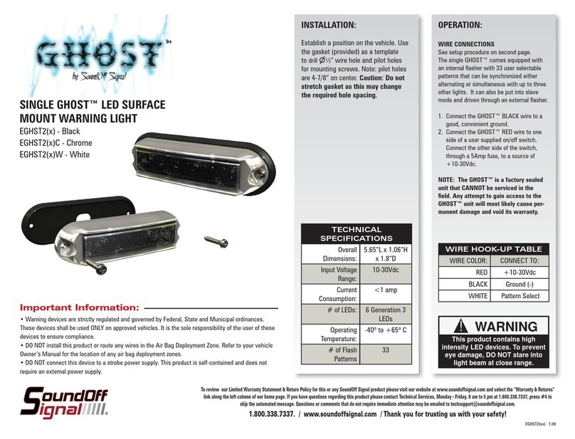 Soundoff Signal SINGLE GHOST EGHST2 User manual Soundoff Signal SINGLE GHOST EGHST2 User manual