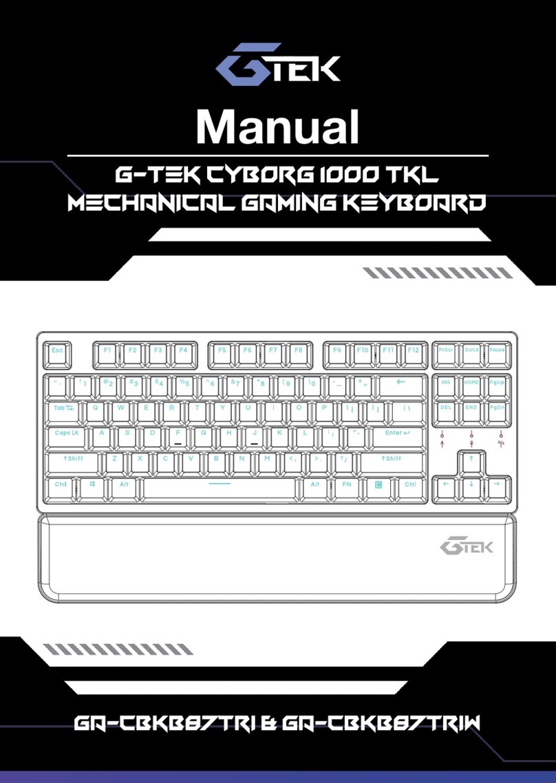 G-Tek CYBORG 1000 TKL User manual
