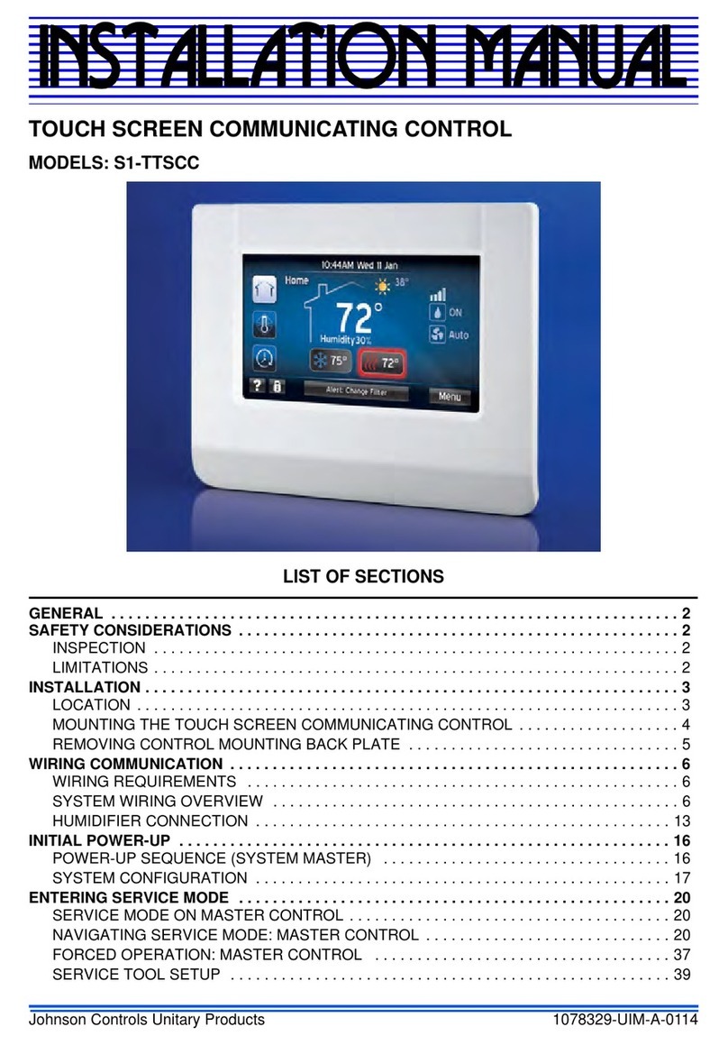 Johnson Controls S1-TTSCC instruction manual