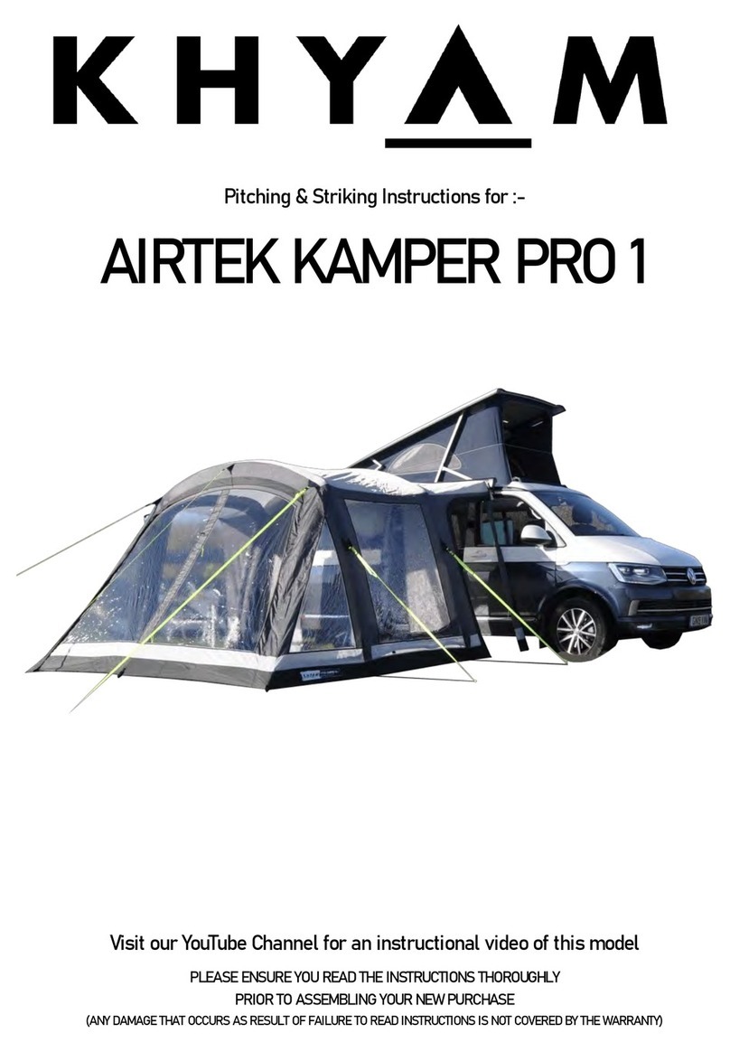 Khyam AIRTEK KAMPER PRO 1 Pitching & Striking Instructions