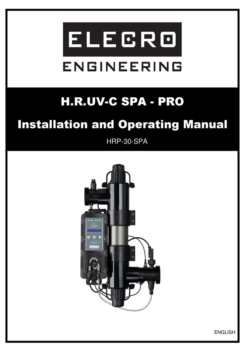 Elecro Engineering H.R.UV-C SPA-PRO Installation and operating manual Elecro Engineering H.R.UV-C SPA-PRO Installation and operating manual