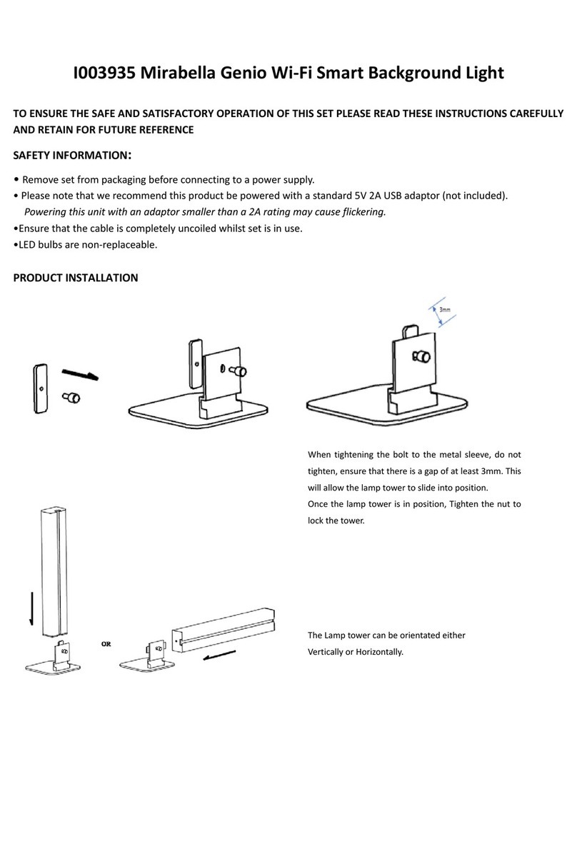 MIRABELLA Genio I003935 quick start guide