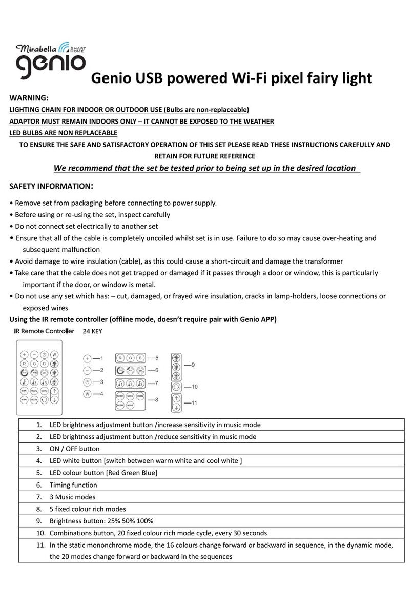 MIRABELLA Genio I003937 quick start guide MIRABELLA Genio I003937 quick start guide