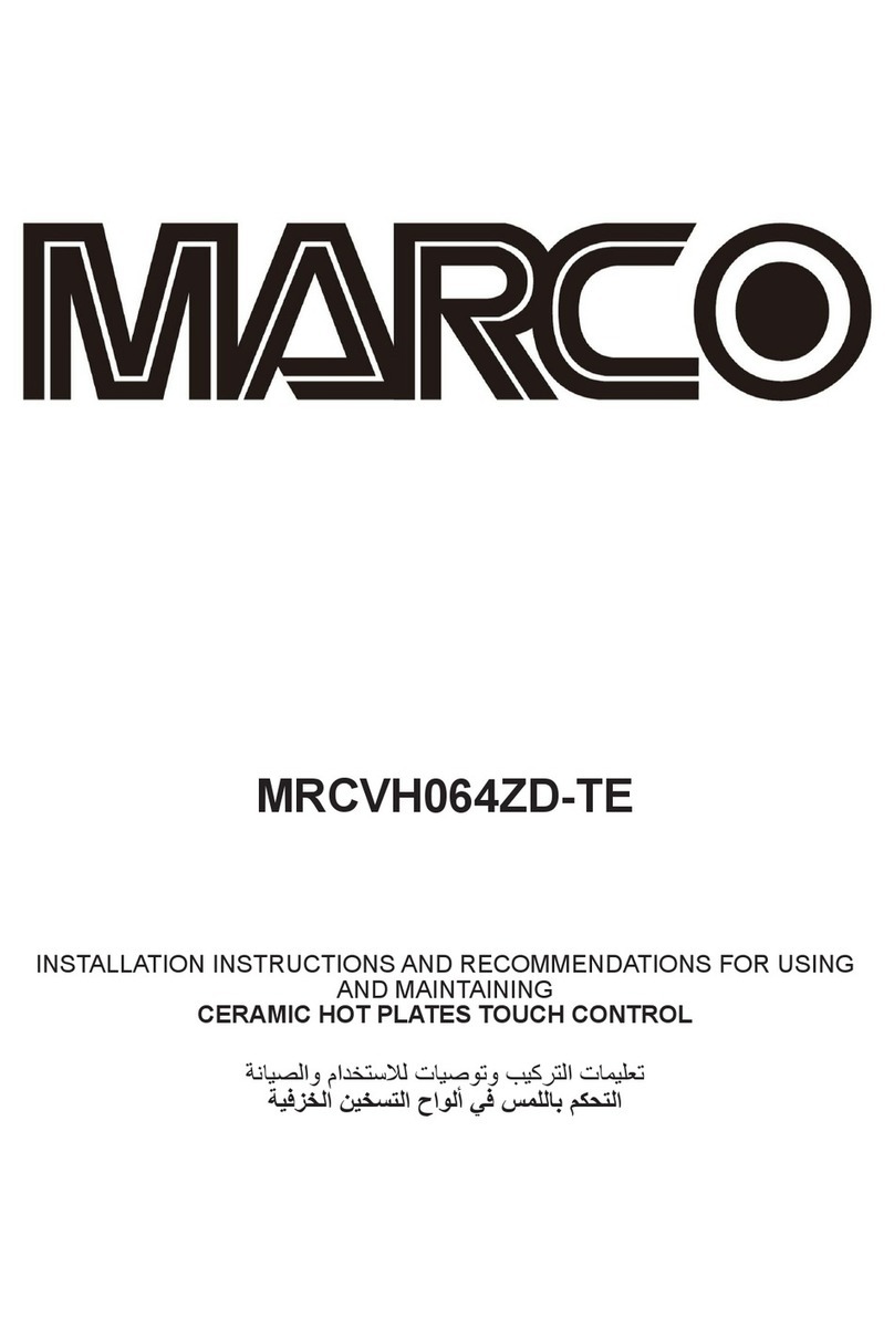 Marco MRCVH064ZD-TE Installation instructions and recommendations for using and maintaining
