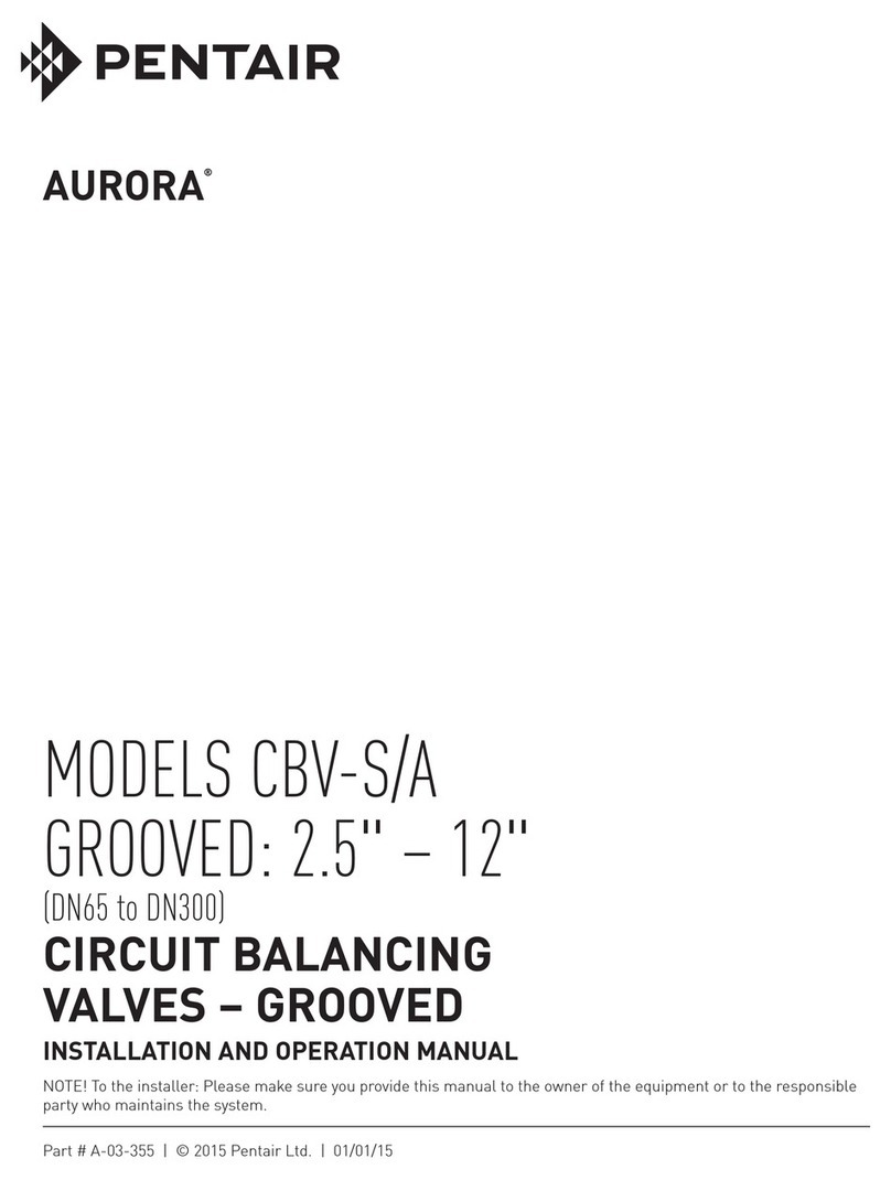 Pentair AURORA CBV-S/A Installation and operation manual