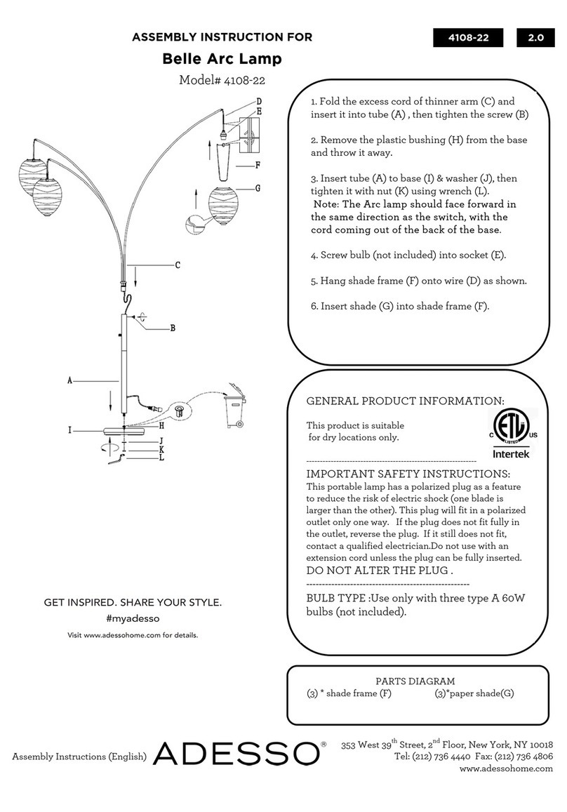 Adesso Belle Arc Assembly instruction
