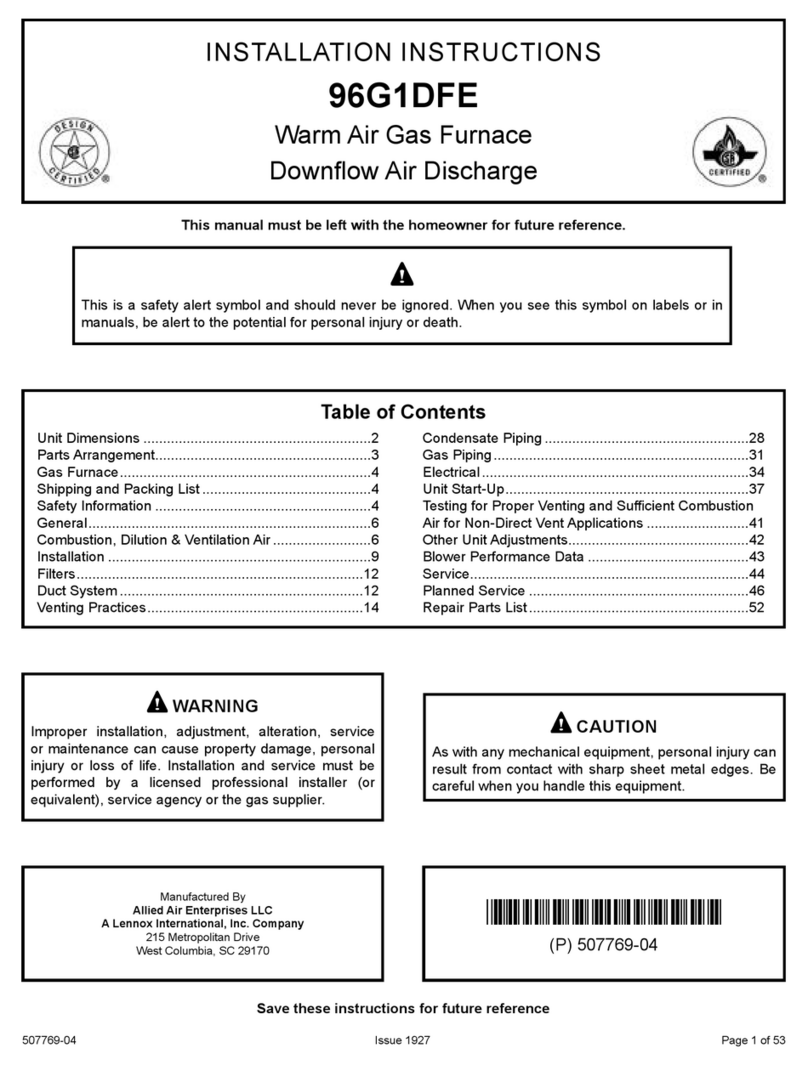 Allied 96G1DFE User manual