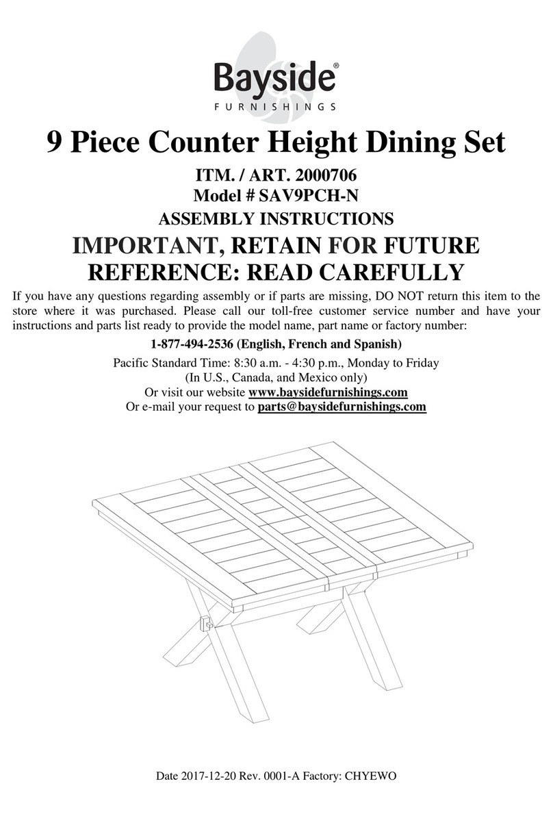 Bayside SAV9PCH-N Assembly instructions