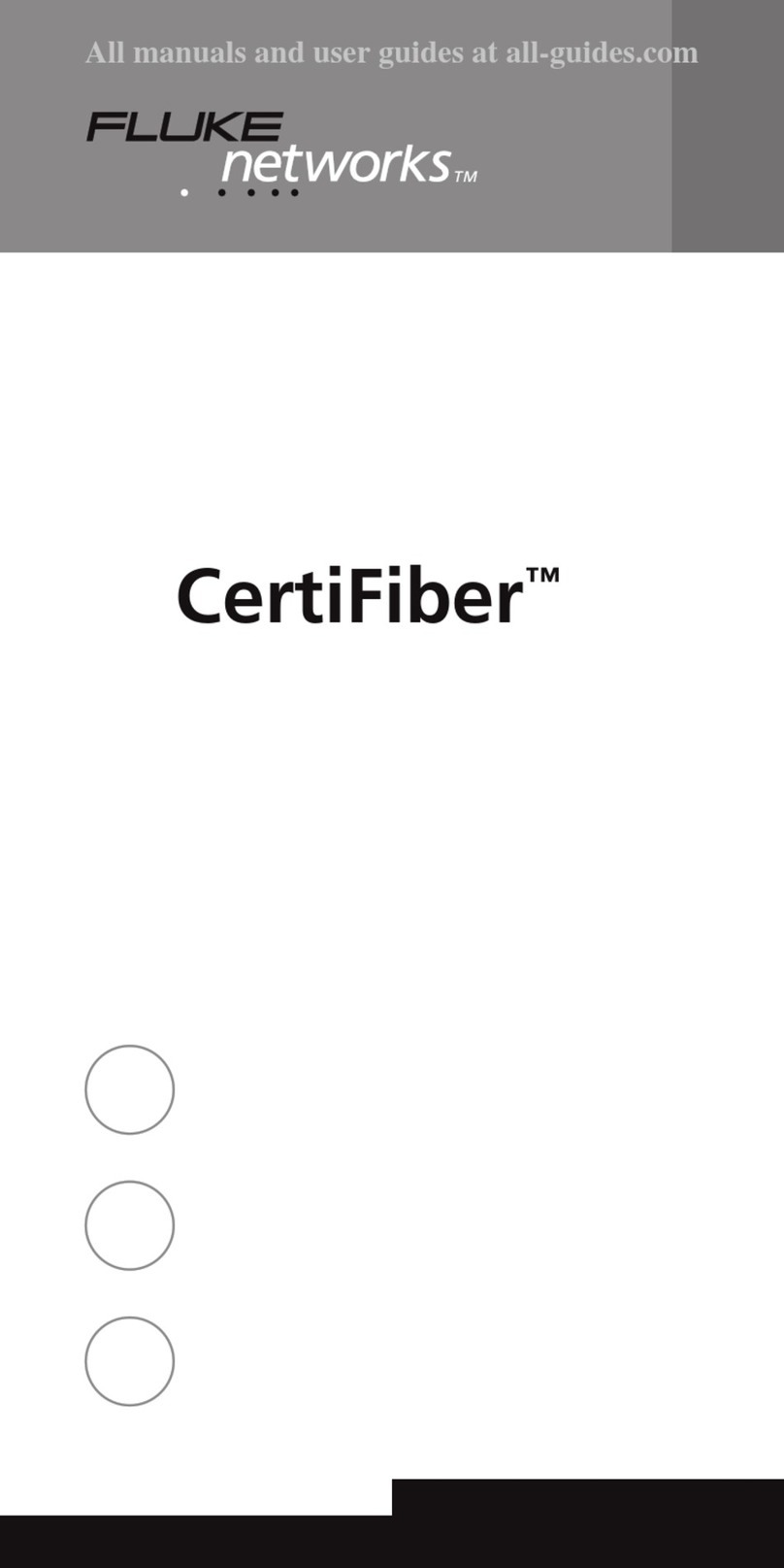 Fluke CertiFiber manual