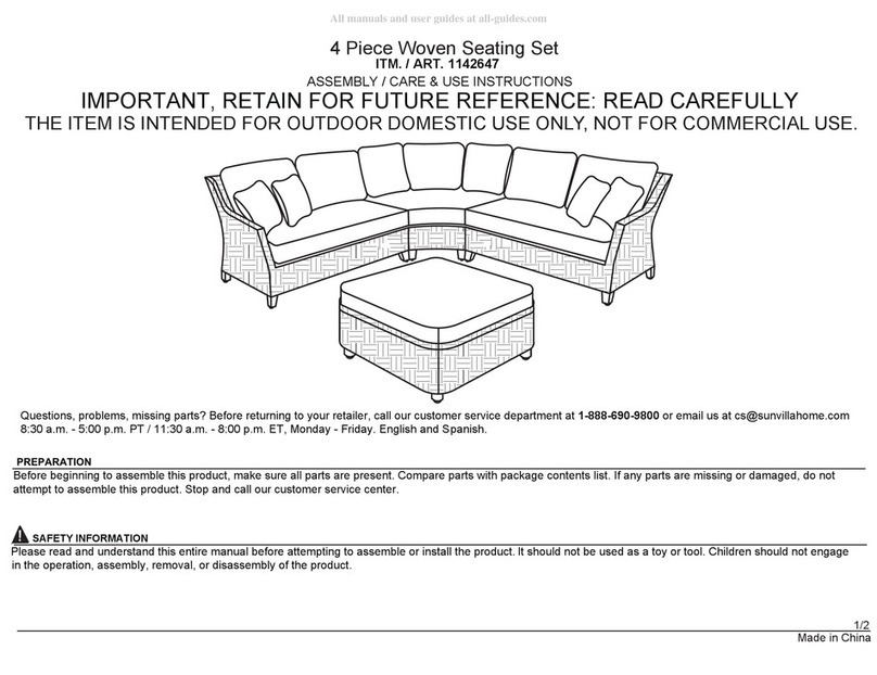 Costco 1142647 Assembly / care & use instructions Costco 1142647 Assembly / care & use instructions