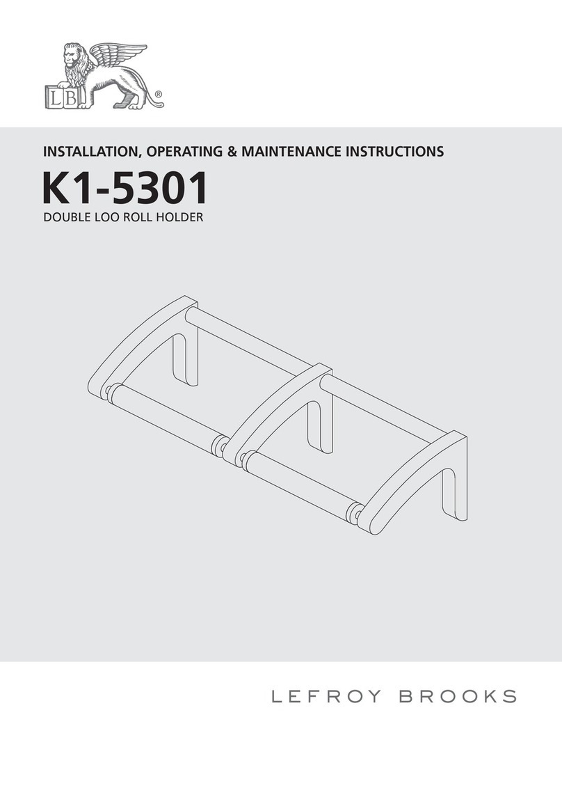 Lefroy Brooks K1-5301 Installation, operating, & maintenance instructions Lefroy Brooks K1-5301 Installation, operating, & maintenance instructions