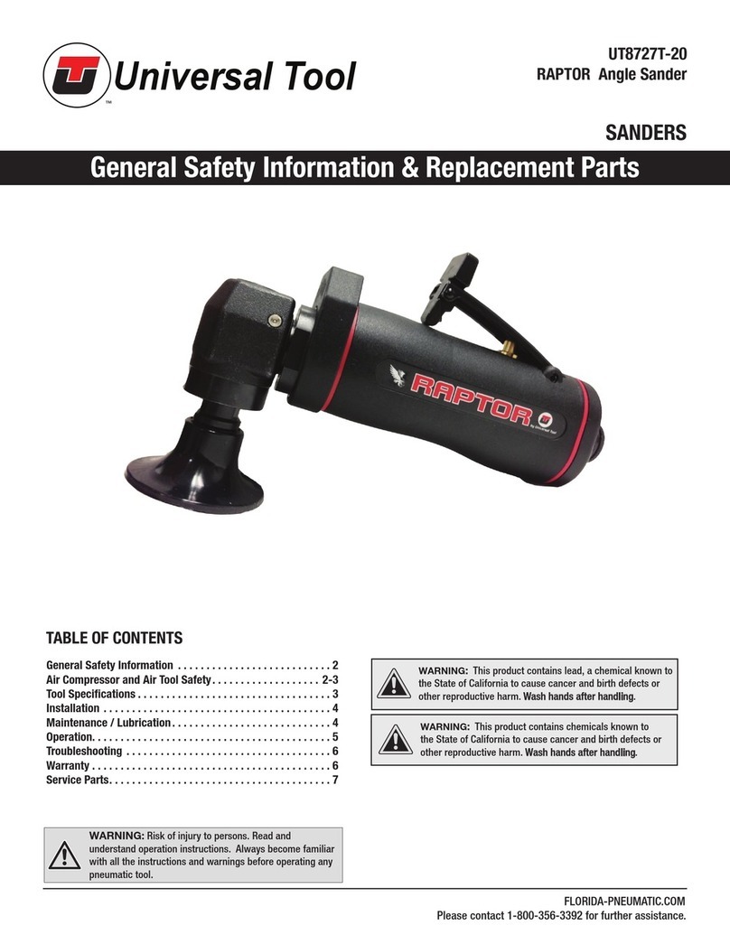 Universal Tool UT8727T-20 General Safety Information & Replacement Parts