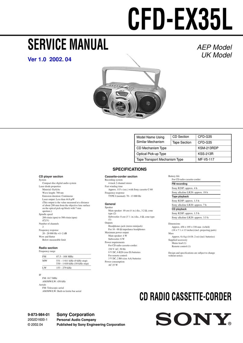 Sony CFD-EX35L User manual