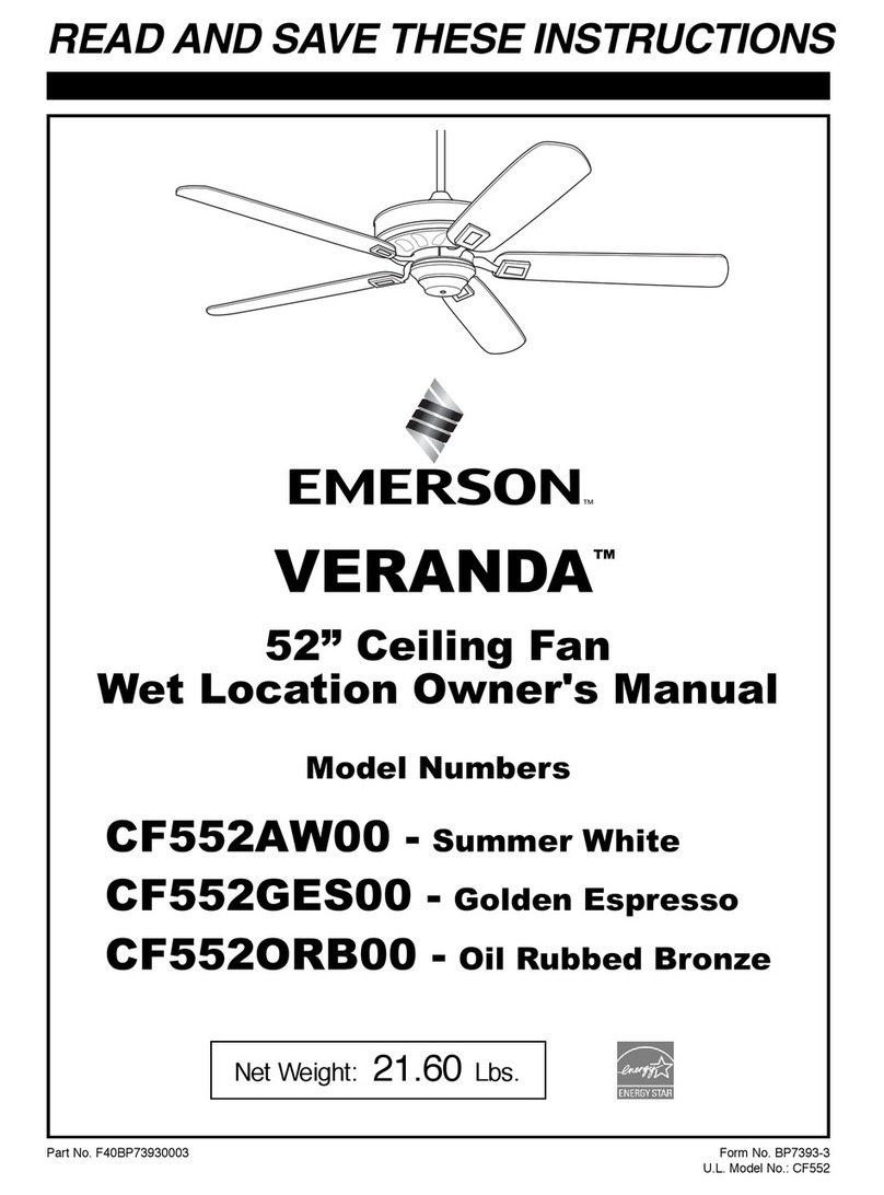 Emerson CF552AW00 User manual