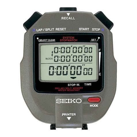 Seiko STOPWATCH S143 User manual