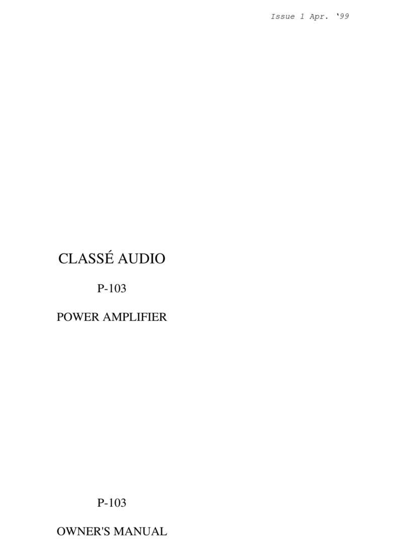 Classe Audio P-103 User manual