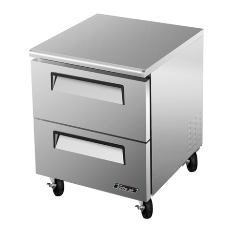 Turboair TUR-28SD-D2 Installation and operation manual