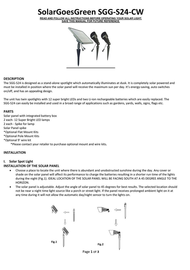 Solar Goes Green SGG-S24-CW User manual