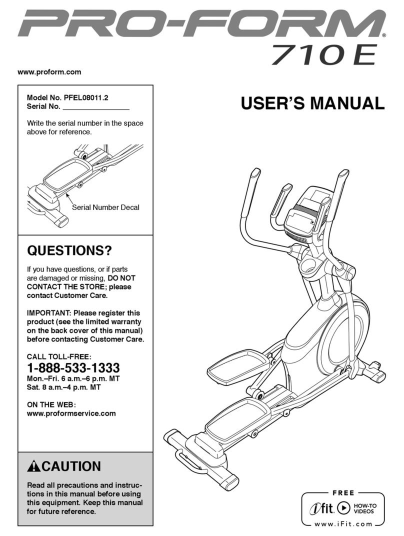 Pro-Form PFEL08011.2 User manual