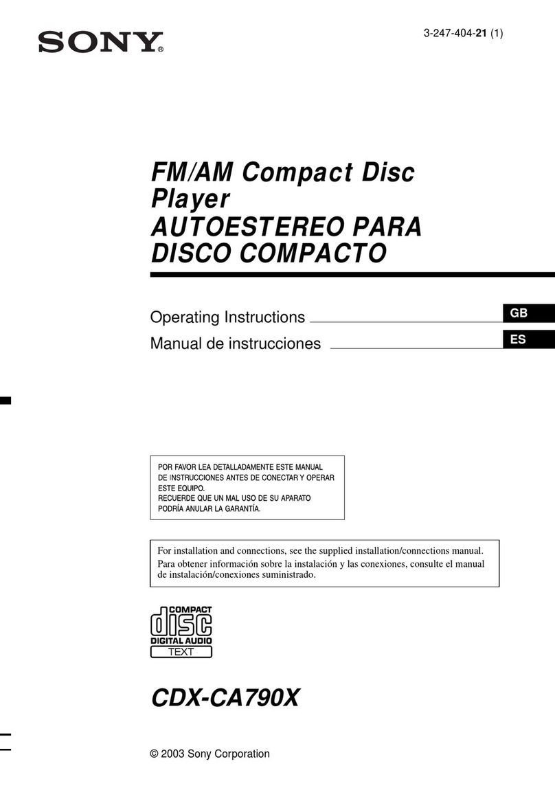 Sony CDX-CA790X User manual