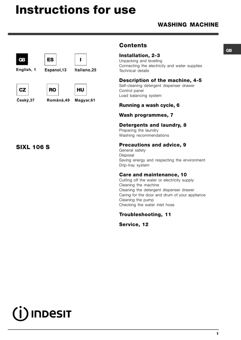 Indesit SIXL 106 S Instructions for use