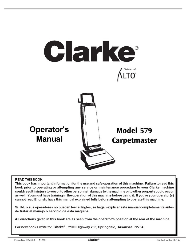 Clarke 579 Carpetmaster User manual