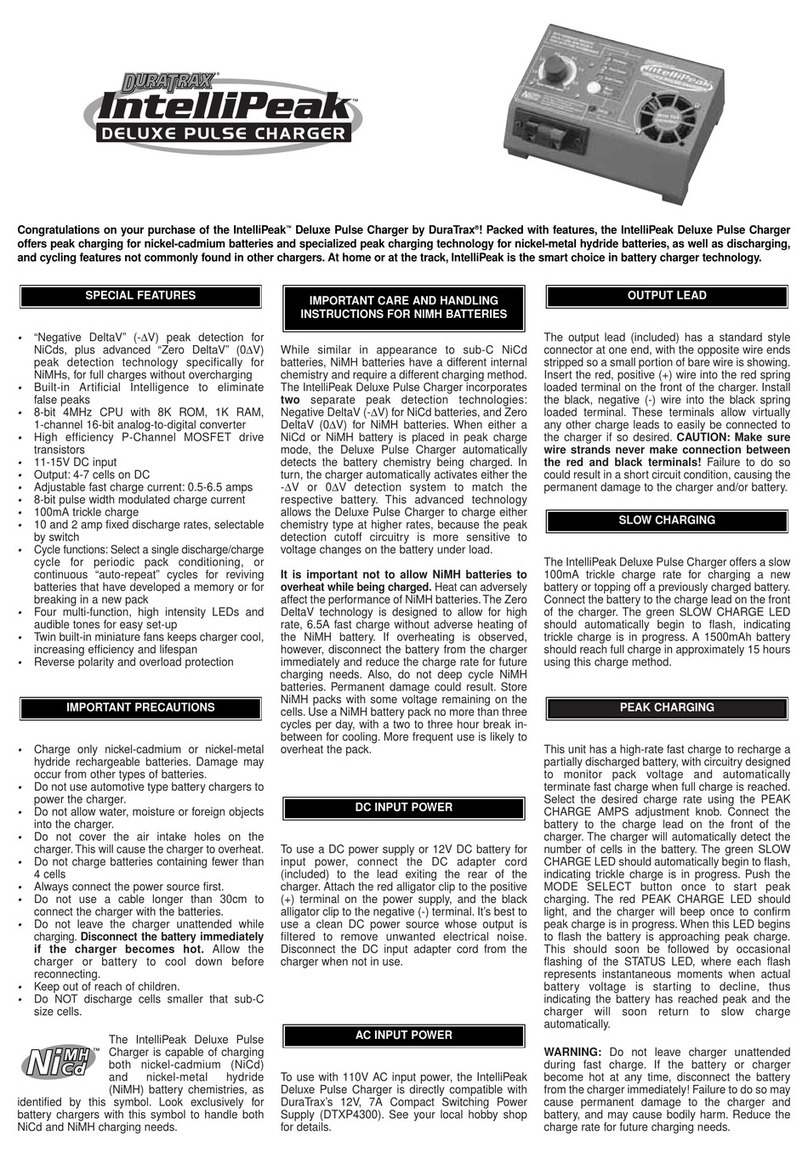 Duratrax IntelliPeak DTXP4119 manual