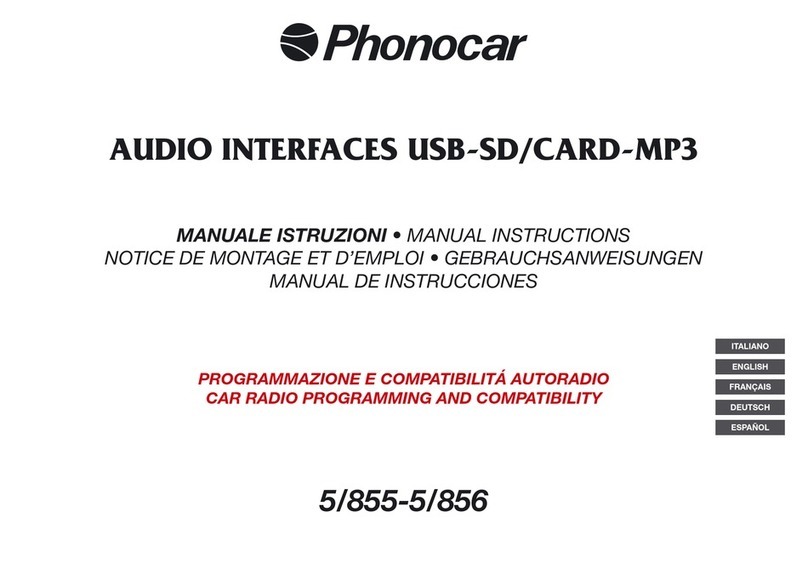 Phonocar 5/855 User manual