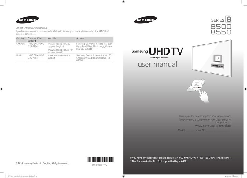 Samsung UN50HU8500 User manual