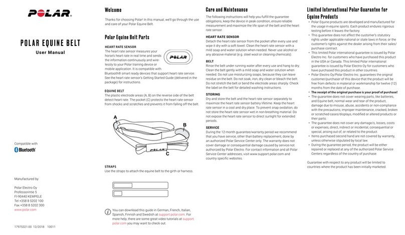 Polar Electro Equine Belt User manual