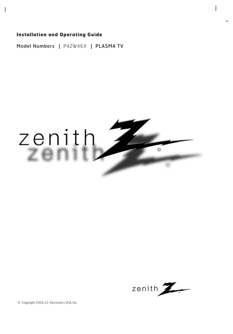 Zenith P42W46X - 42" Flat Panel Plasma ED-Ready TV Installation guide