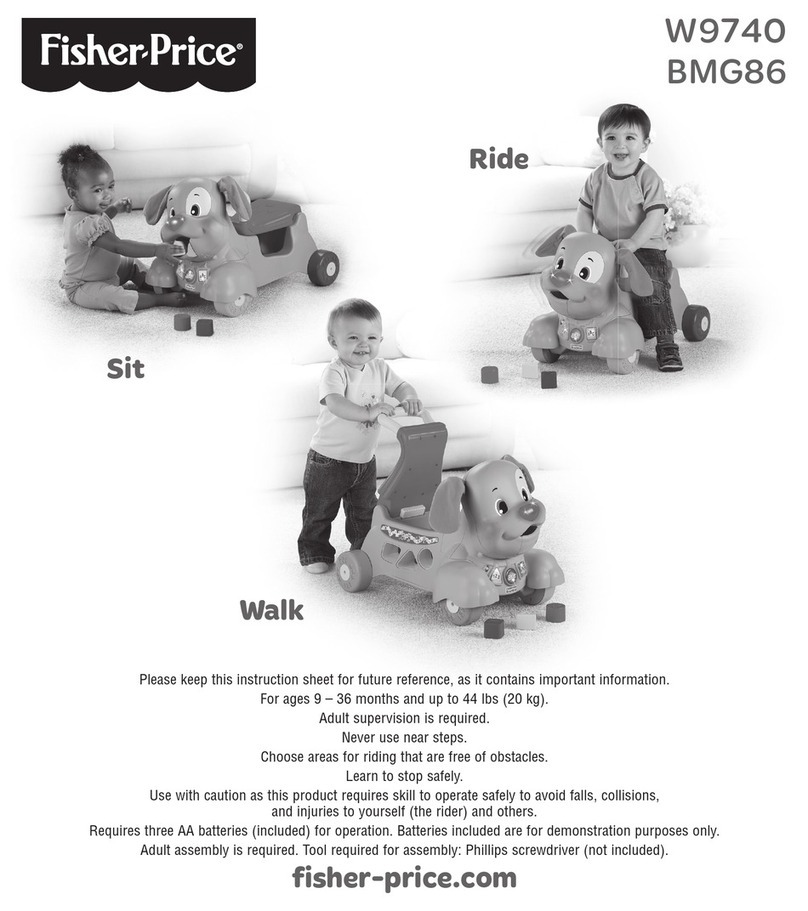 Fisher-Price W9740 instruction sheet