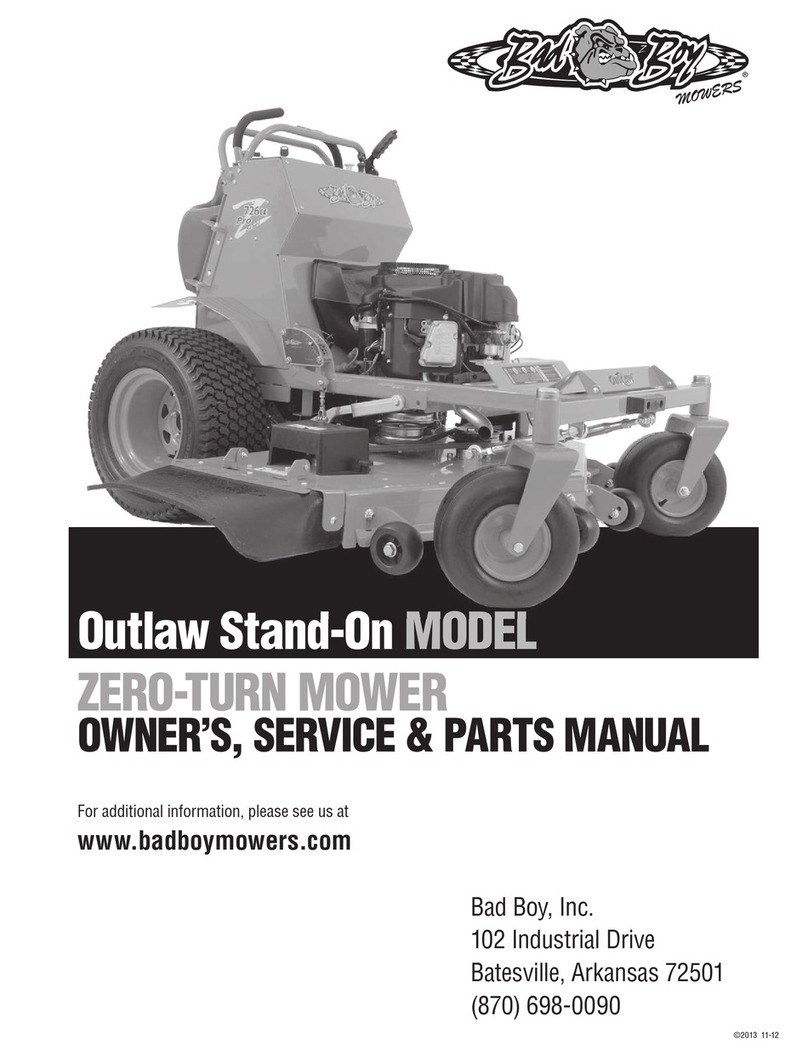 Bad Boy Outlaw Stand-On Owner's, service & parts manual