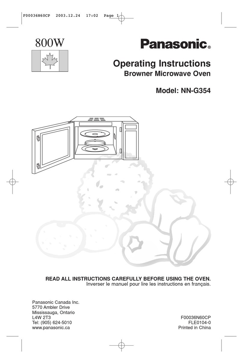 Panasonic NNG354 - MICROWAVE -0.7 CUFT operating instructions