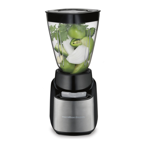 Hamilton Beach Multipurpose Stay or Go Blender Instruction sheet