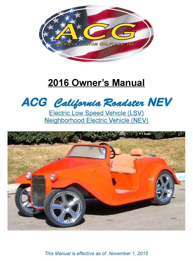 ACG California Roadster NEV 2016 User manual ACG California Roadster NEV 2016 User manual
