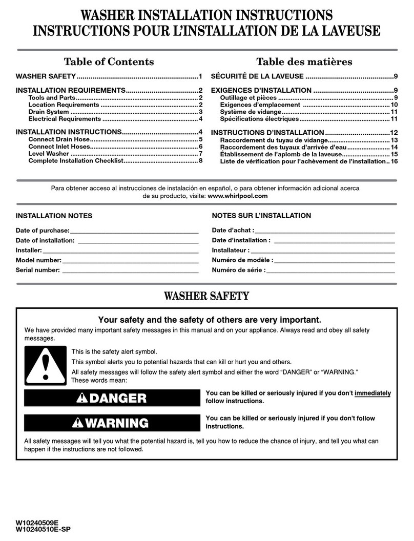 Whirlpool W10240509E installation instructions