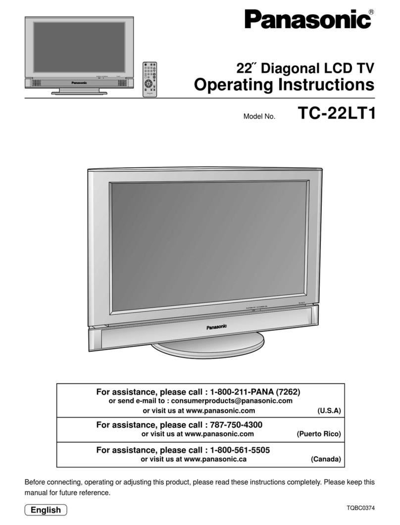 Panasonic TC22LT1 - 22" LCD COLOR TV User manual