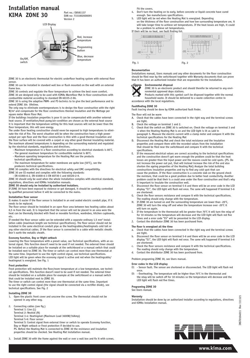 Kima ZONE 30 installation manual