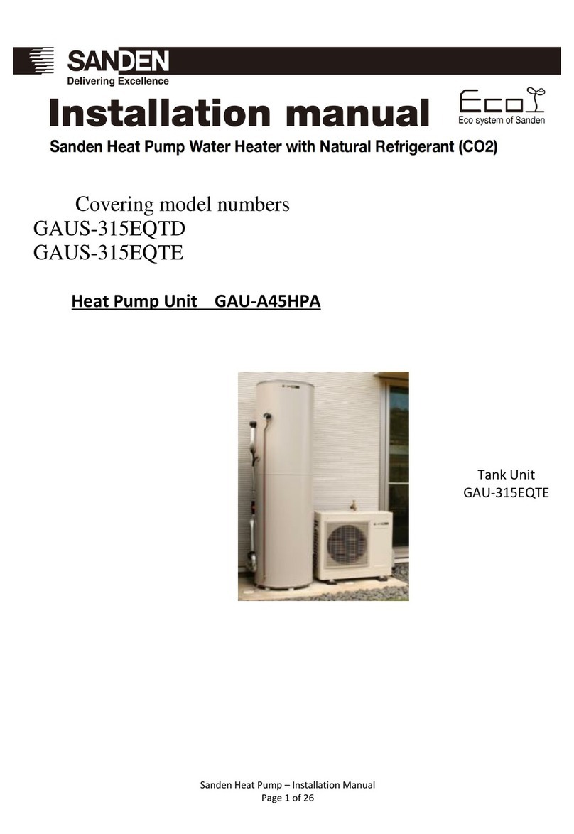 Sanden GAUS-315EQTD installation manual