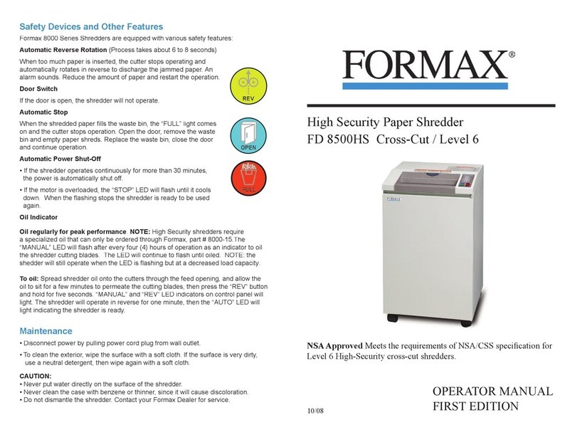 Formax FD 8500HS User manual