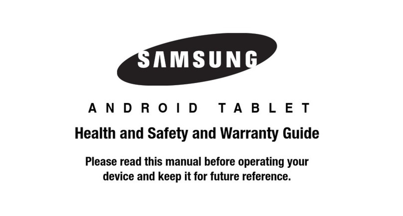 Samsung T550 Health and safety and warranty guide