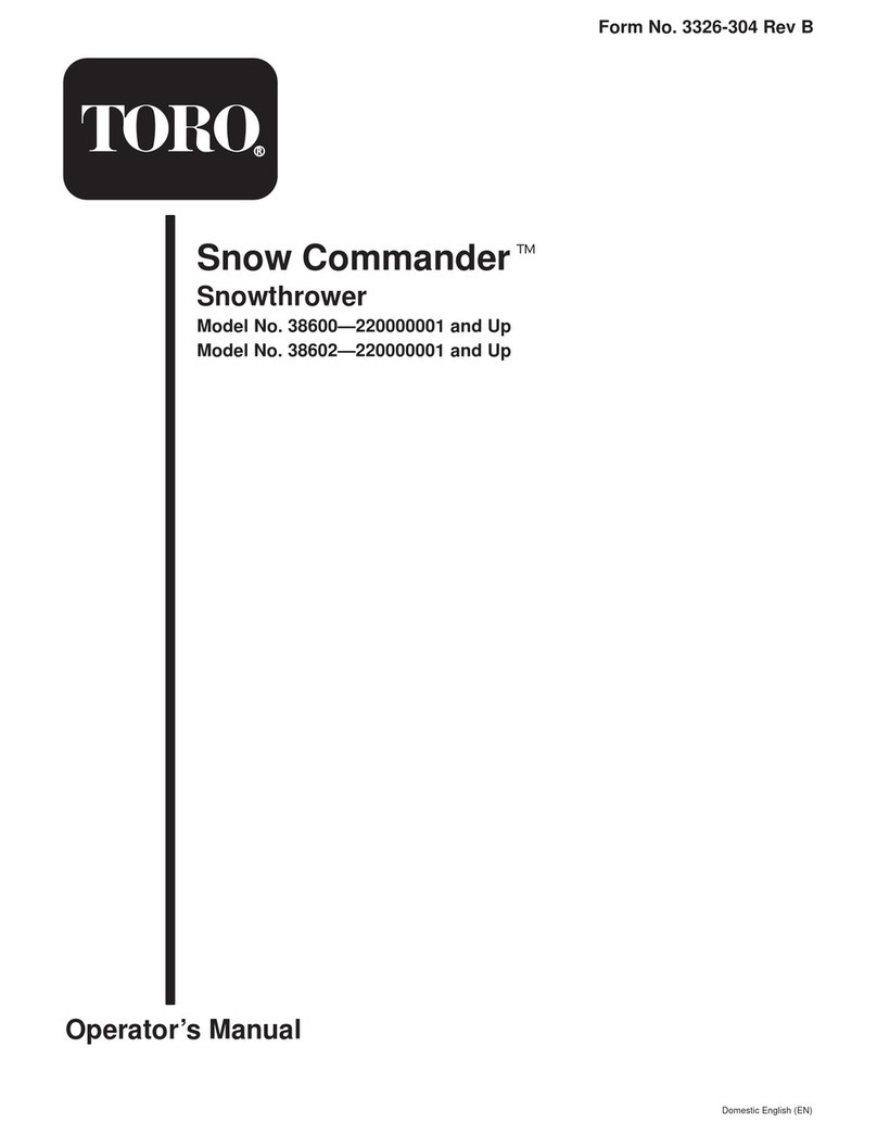 Toro Snow Commander 38600 User manual