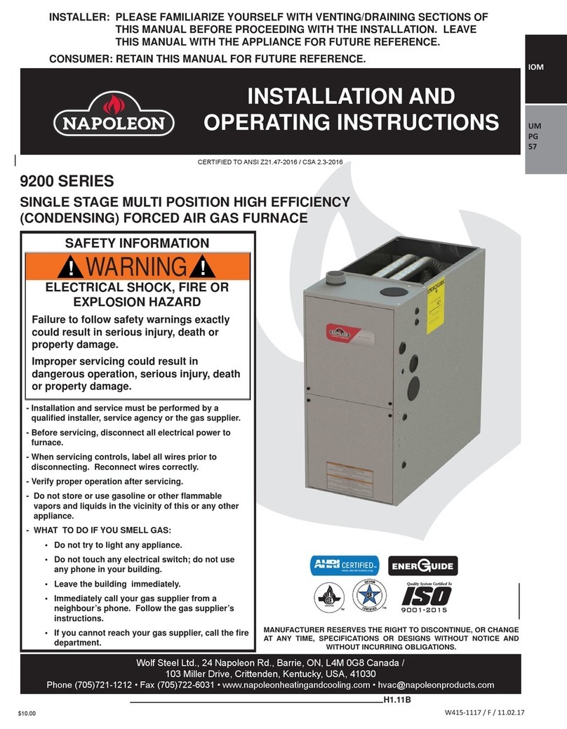 Napoleon NBM030S2A Installation and operating instructions