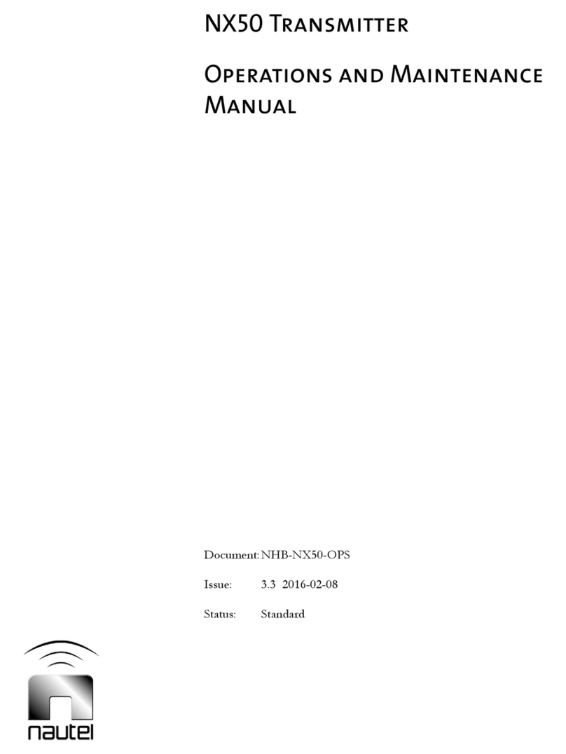 Nautel NX50 Operation and maintenance manual