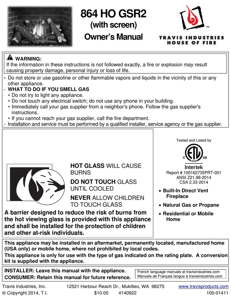 Travis Industries 864 HO GSR2 User manual Travis Industries 864 HO GSR2 User manual