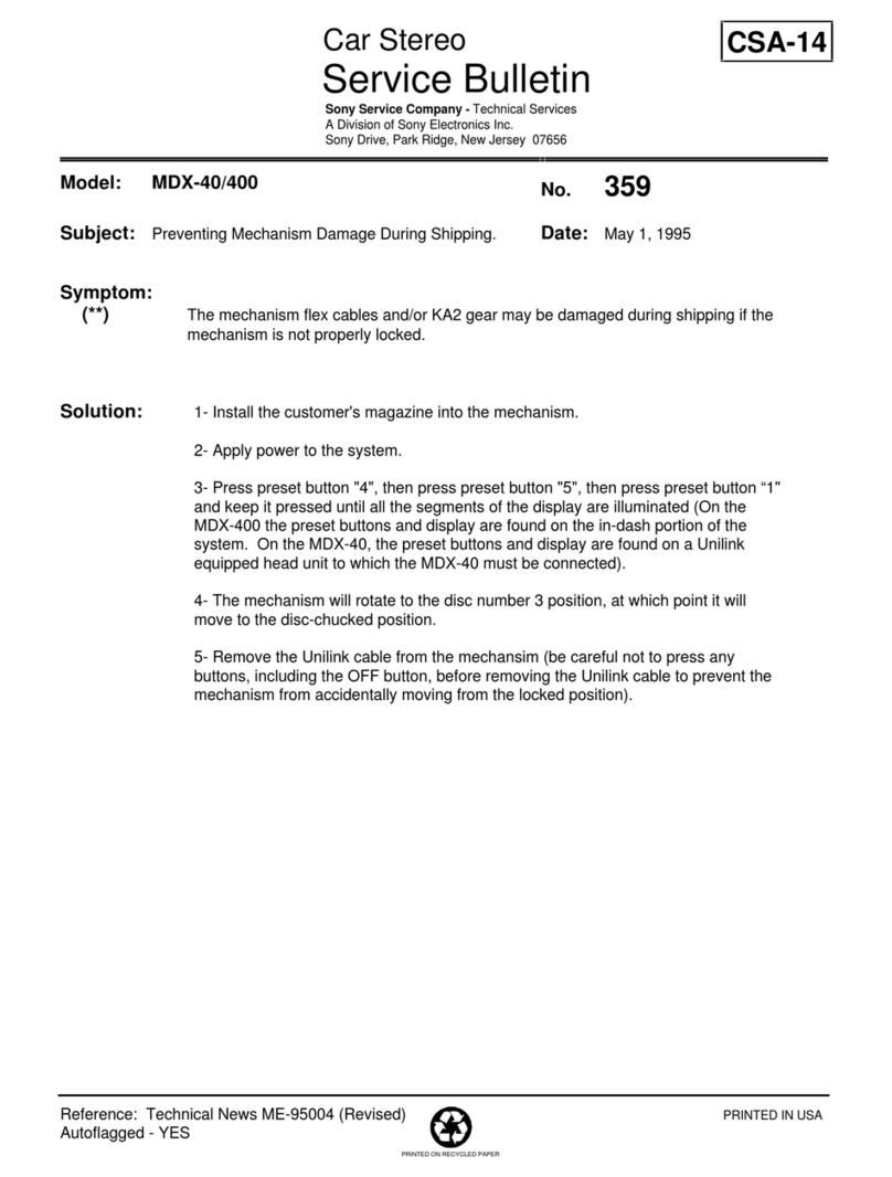 Sony MDX-40 Reference manual