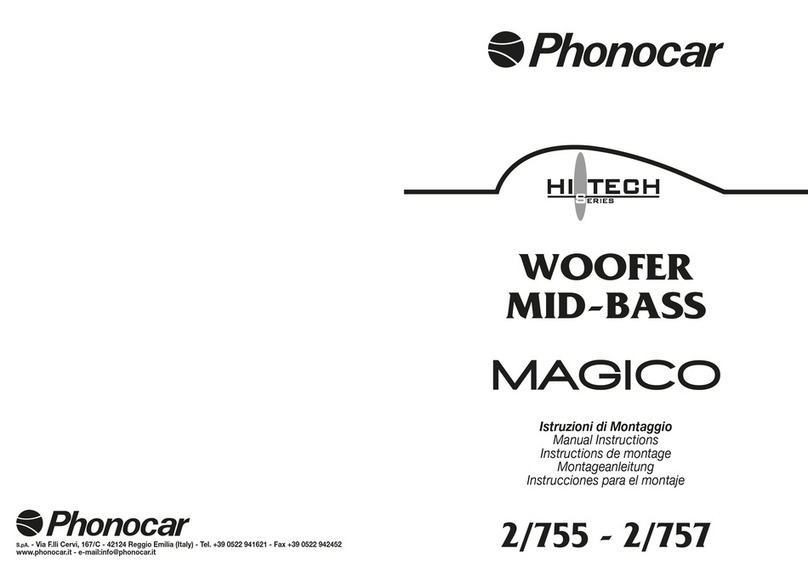 Phonocar Hi-Tech Series instruction manual