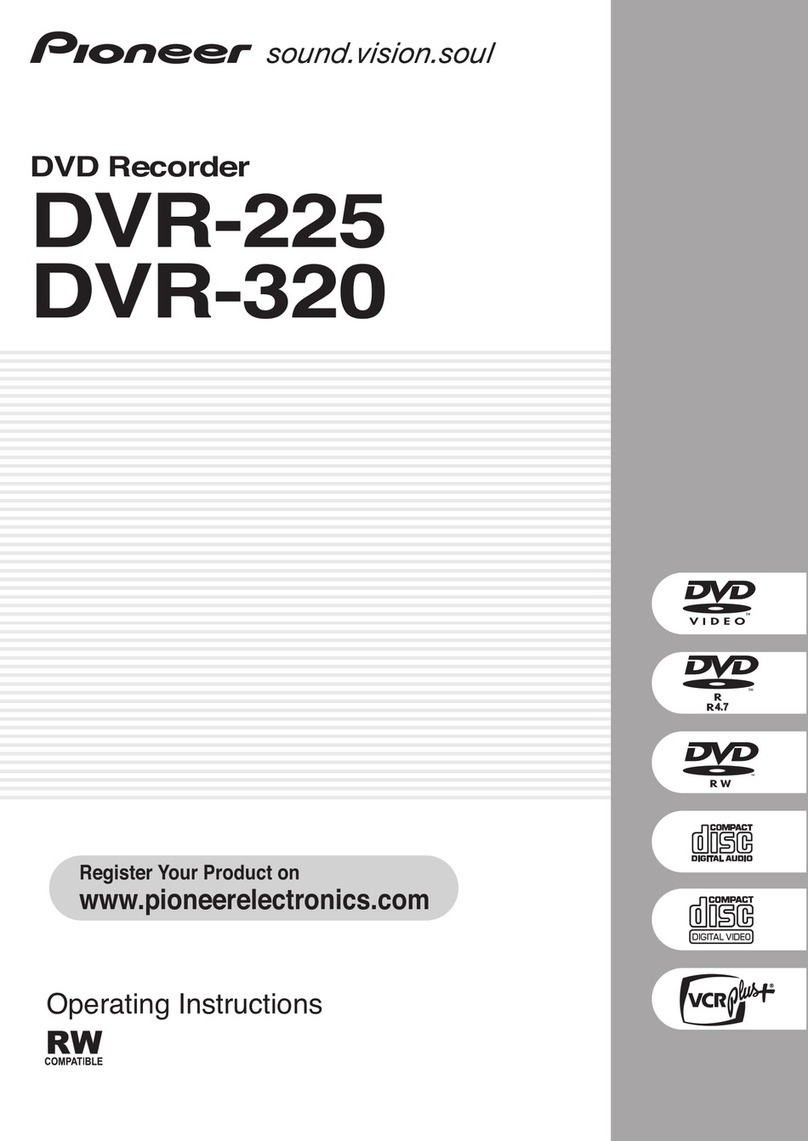 Pioneer DVR-225 operating instructions